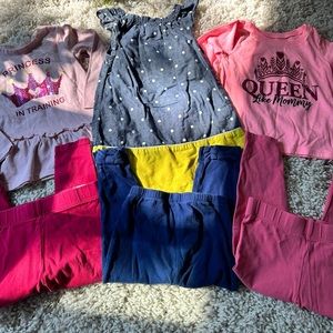 Super cute comfy princess pants and shirt toddler matching outfit bundle…